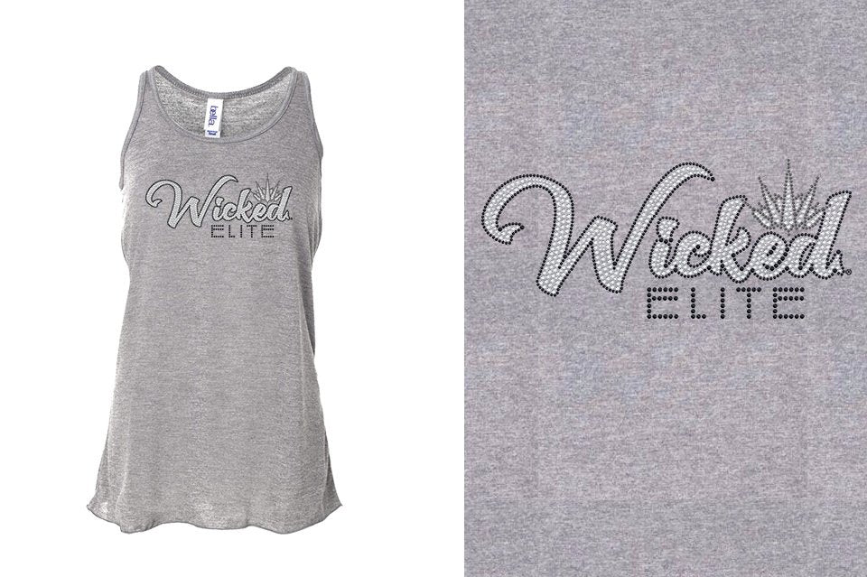 Rhinestones Wicked Elite Youth Flowy Racerback Tank