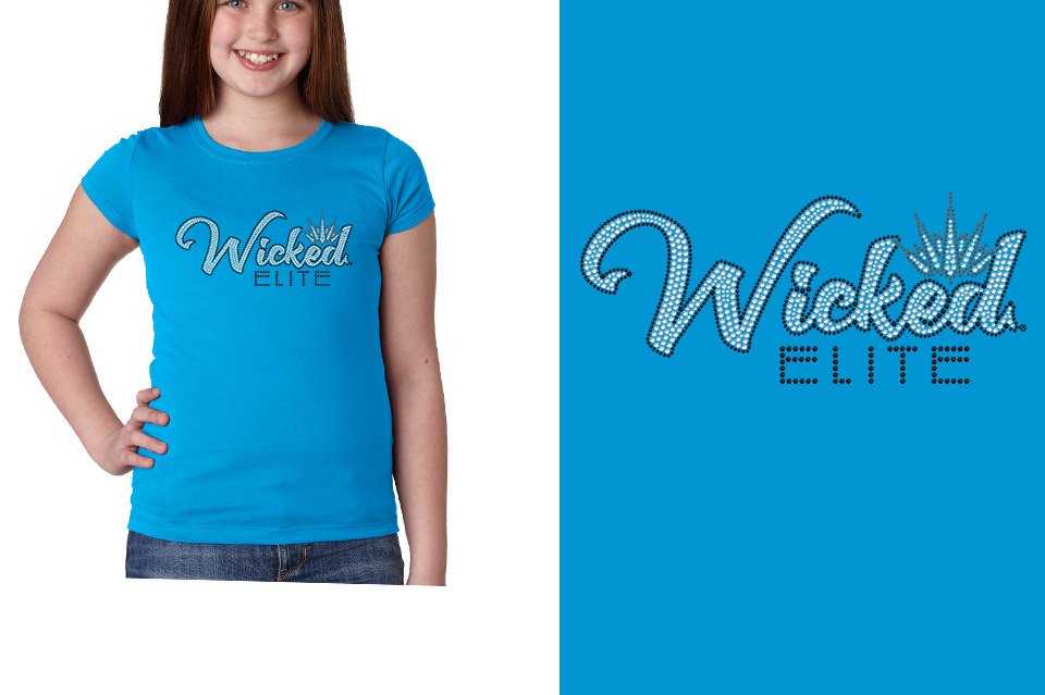 Rhinestones Wicked Elite Girls' Princess T-Shirt