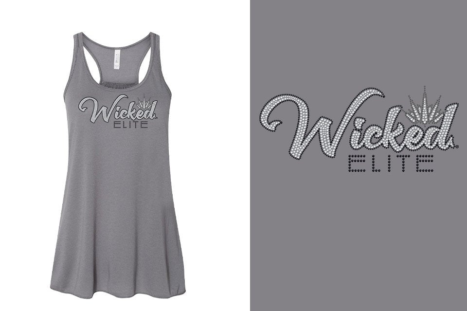 Rhinestones Wicked Elite Youth Flowy Racerback Tank