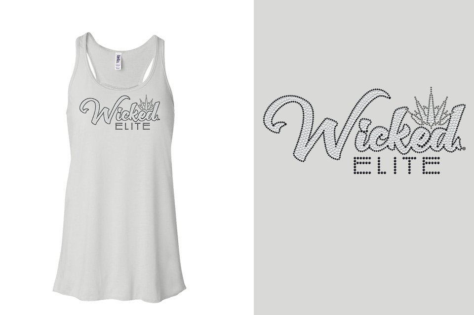 Rhinestones Wicked Elite Youth Flowy Racerback Tank