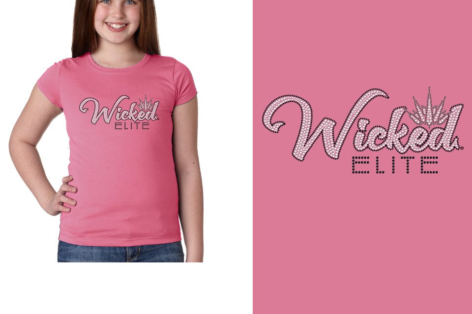 Rhinestones Wicked Elite Girls' Princess T-Shirt
