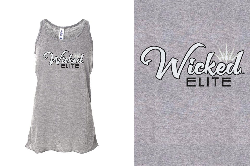 Wicked Elite Glitter Youth Flowy Racerback Tank