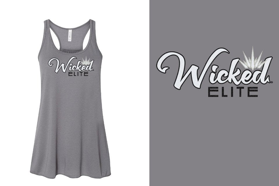 Wicked Elite Glitter Youth Flowy Racerback Tank